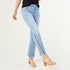 OMG Flare Jeans with Rhinestone Fringe - Light Denim